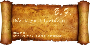 Böttger Flavián névjegykártya